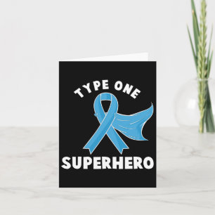 Carte Type One Superhero Diabete Awareness Diabetic Boy