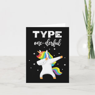 Carte Type Onederbing Dabbing Unicorn Diabetes Sensibili