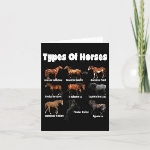 Carte Types De Chevaux Chevaux Rétro Se Reproduisent Vin