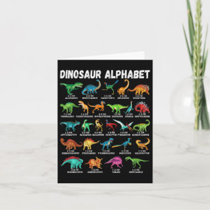 Carte Types De Dinosaures Alphabet A-z Abc Dino Identiqu