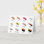 Carte Types De Sushi (Fleur jaune)