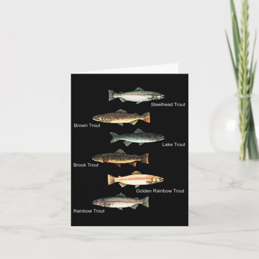 Carte Types De Truites - Collection Espèces de poissons (Devant)