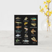 Carte Types D'Espèces De Poissons D'Eau Douce Pêcheur (Fleur jaune)