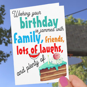 Carte Typographie colorée Joyeux anniversaire Meilleurs