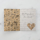 Carte Typographie d'amour en forme de cœur avec des note (Intérieur)