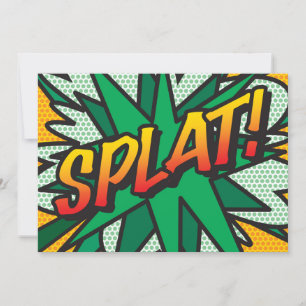 Carte Typographie de bande dessinée amusante et colorée