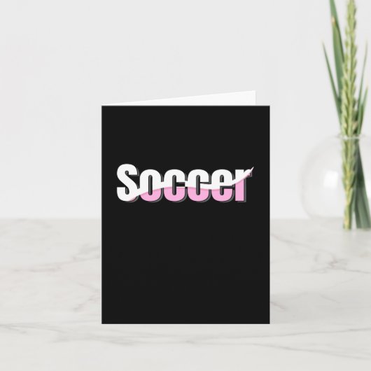 Carte Typographie de football Art moderne Swish Abstrait (Devant)