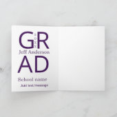 Carte Typographie de graduation moderne simple minimale (Intérieur)
