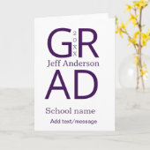 Carte Typographie de graduation moderne simple minimale (Fleur jaune)