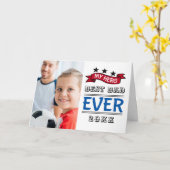 Carte Typographie de la Fête des pères du meilleur père (Fleur jaune)