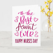 Carte Typographie de la Journée des infirmières de la me (Fleur jaune)