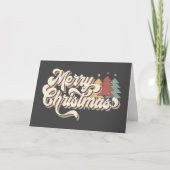 Carte Typographie de Noël rétro vintage (Devant)