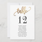 Carte Typographie de script Gold Black Lovely (Devant)