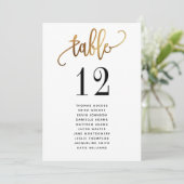 Carte Typographie de script Gold Black Lovely (Debout devant)