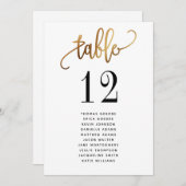 Carte Typographie de script Gold Black Lovely (Devant / Derrière)