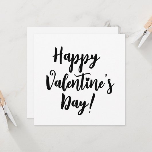 Carte typographie de script moderne Heureuse Sainte-Vale (Devant/Arrière en situation)