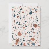 Carte Typographie de terrazzo rustique teracotta moderne (Dos)