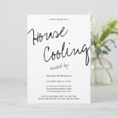 Carte Typographie décontractée Maison Cooling Party Invi (Debout devant)