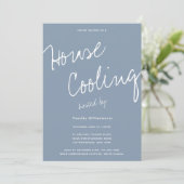 Carte Typographie décontractée Maison Cooling Party Invi (Debout devant)