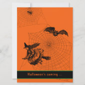 Carte Typographie d'Halloween Araignée de chauve-souris (Devant)