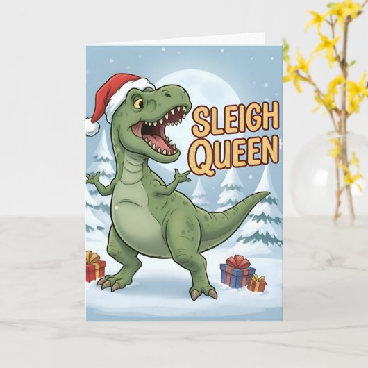 CARTE TYPOGRAPHIE DRÔLE DE NOËL (Fleur jaune)