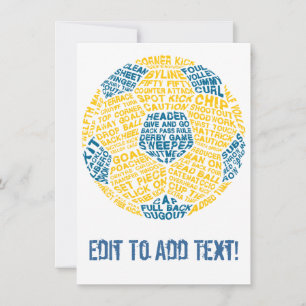Carte Typographie du ballon de football