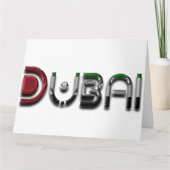 Carte Typographie du drapeau de Dubaï City (Devant)