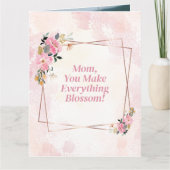 Carte Typographie Élégante Florale Moderne (Devant)