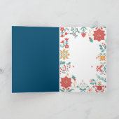 CARTE TYPOGRAPHIE FLORALE DE NOËL (Intérieur)