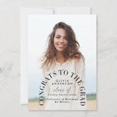 Carte Typographie géométrique moderne diplôme d'arc phot (Devant)