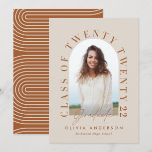 Carte Typographie géométrique moderne diplôme d'arc phot