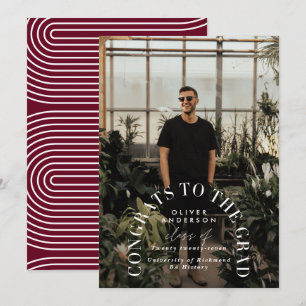 Carte Typographie géométrique moderne diplôme d'arc phot