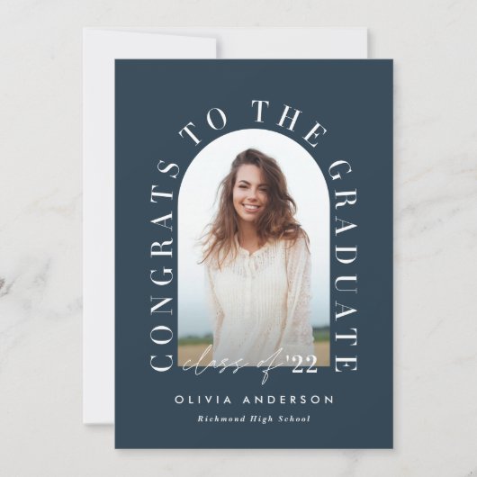 Carte Typographie géométrique moderne diplôme d'arc phot (Devant)