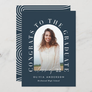 Carte Typographie géométrique moderne diplôme d'arc phot