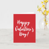Carte typographie Heureuse Sainte-Valentin rouge moderne (Fleur jaune)