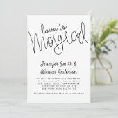 Carte Typographie L'amour est magique Mariage manuscrit (Debout devant)
