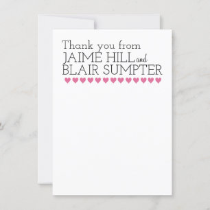 Carte Typographie Merci Coeur Graphique contemporain