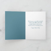 Carte Typographie Moderne Bleu Or Vert Fête des Pères (Intérieur)