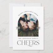 Carte Typographie moderne élégante noir blanc 1 photo (Devant)