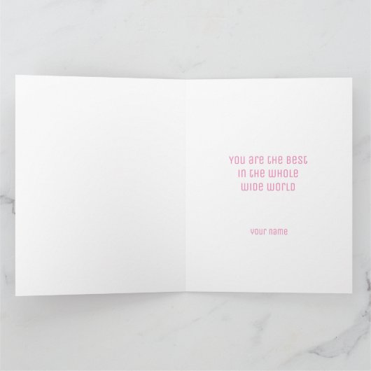 Carte Typographie moderne et joyeuse de la Fête des mère (Intérieur)