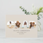 Carte Typographie moderne multi graduation photo (Debout devant)