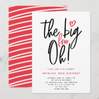 typographie moderne rouge fête du 40e anniversaire