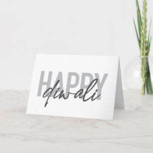 Carte Typographie moderne, simple et cool Joyeux Diwali
