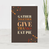 Carte Typographie moderne Thanksgiving (Devant)
