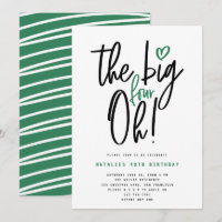 Typographie moderne verte fête du 40e anniversaire