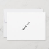 Carte Typographie noire Photo Boy Cute Kids Merci (Dos)