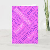 Carte Typographie nommée personnalisée de rose (Devant)