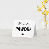 Carte Typographie Pawdre personnalisée Chien papa Nouvea (Fleur jaune)