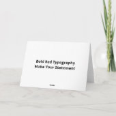 Carte Typographie Romantique Rouge Gras Love You More  (Dos)