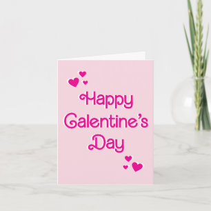 Carte Typographie rose douce Saint-Valentin